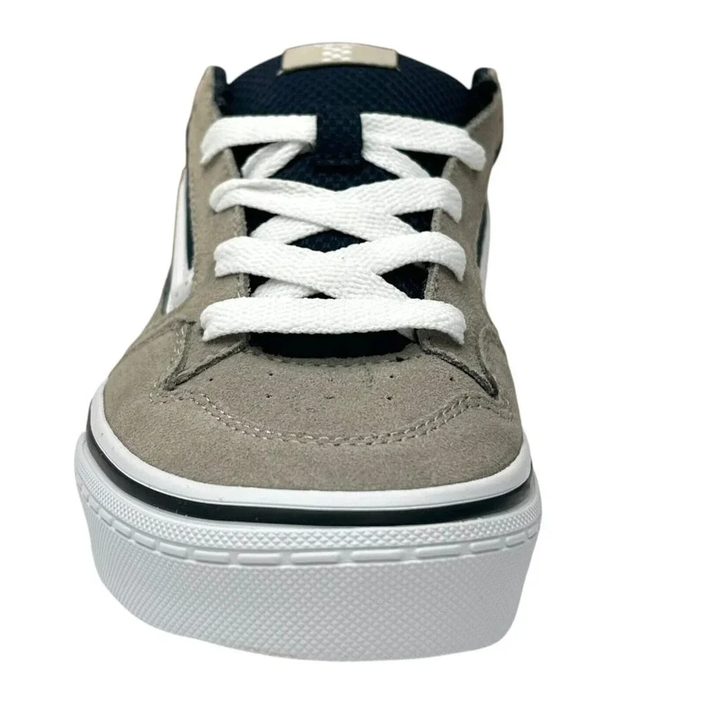 Vans Caldrone Youth Boy's Suede Sneakers Size 3 Gray/Navy Blue Classic‎ Style